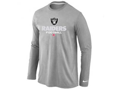 NEW Oakland Raiders Critical Victory Long Sleeve T-Shirt Grey