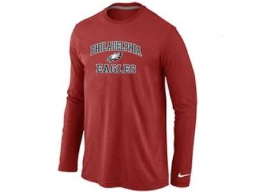 NEW Philadelphia Eagles Heart & Soul Long Sleeve T-Shirt RED