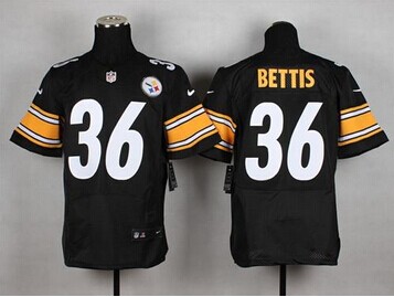 NEW Pittsburgh Steelers #36 Jerome Bettis Black Team Color NFL Elite Jersey