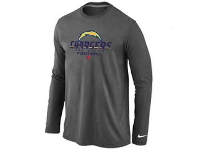 NEW San Diego Charger Critical Victory Long Sleeve T-Shirt D.Grey