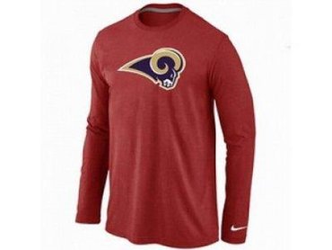 NEW St.Louis Rams Logo Long Sleeve T-Shirt RED