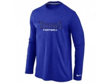 NEW Tennessee Titans Authentic font Long Sleeve T-Shirt blue