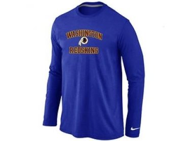 NEW Washington Red Skins Heart & Soul Long Sleeve T-Shirt Blue