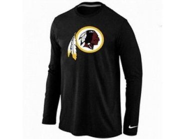 NEW Washington Red Skins Logo Long Sleeve T-Shirt black