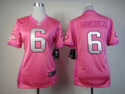 NEW Women New York Jets #6 Mark Sanchez Pink Jerseys(love s)