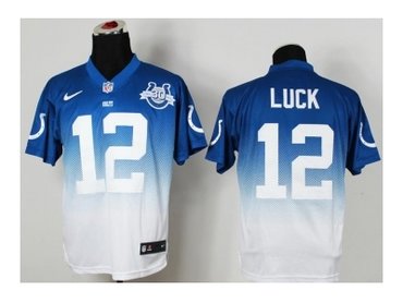 NEW indianapolis colts #12 luck blue-white(Elite II drift fashion)(30th anniversary)