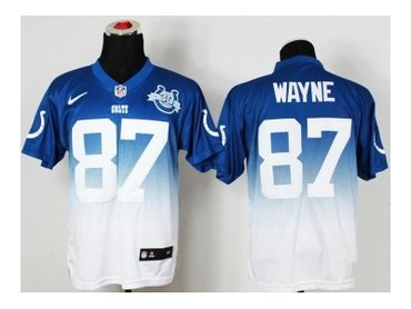NEW indianapolis colts #87 wayne white-blue(Elite II drift fashion)(30th anniversary)
