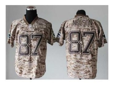 NEW jerseys green bay packers #87 nelson camo(2013 new Elite)(USMC)