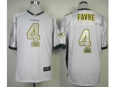 NEW nfl jerseys green bay packers #4 favre white(Elite drift fashion)