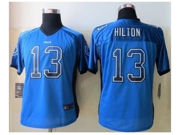 NEW women nfl jerseys indianapolis colts #13 hilton blue(Elite drift fashion)