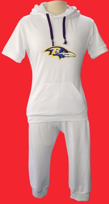 NFL Baltimore ravens women's Hooded sport suit White