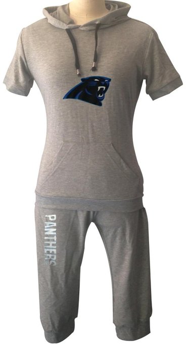 NFL Carolina Panthers women's Hooded sport suit Grey