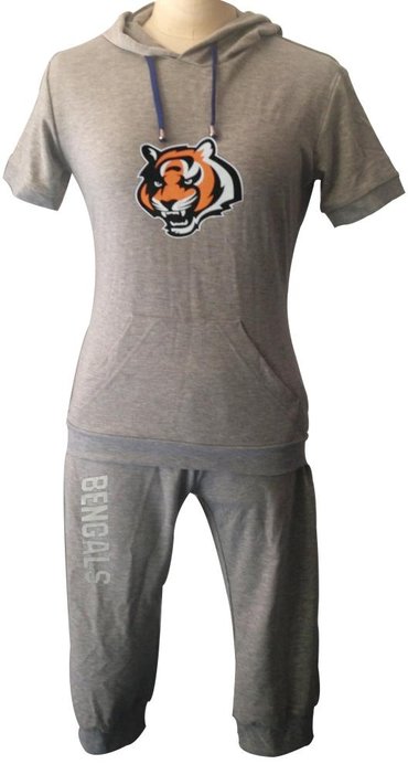 NFL Cincinnati Bengals women's Hooded sport suit Grey