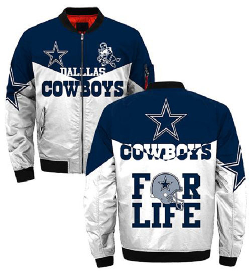NFL Dallas Cowboys Sublimated Fashion 3D Fullzip Jacket-2