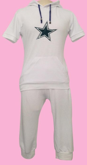 NFL Dallas Cowboys women's Hooded sport suit White