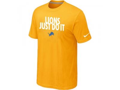 NFL Detroit Lions Just Do It Yellow T-Shirt