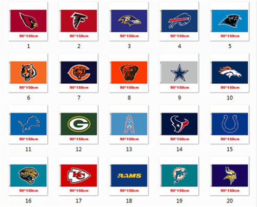 NFL Flag Size 3X5Ft Please email us the  number on the picture (2)