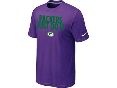 NFL Green Bay Packers Just Do It Purple T-Shirt