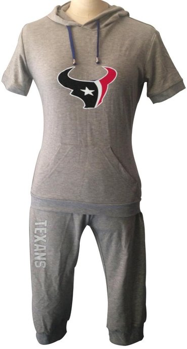 NFL Houston Texans women's Hooded sport suit Grey