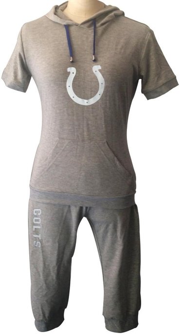 NFL Indianapolis Colts women's Hooded sport suit Grey