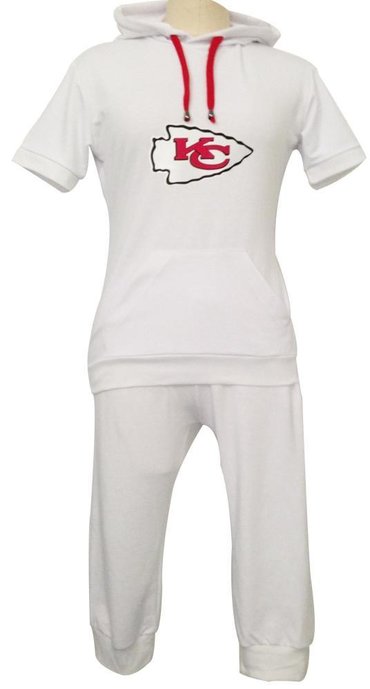 NFL Kansas City Chiefs women's Hooded sport suit White