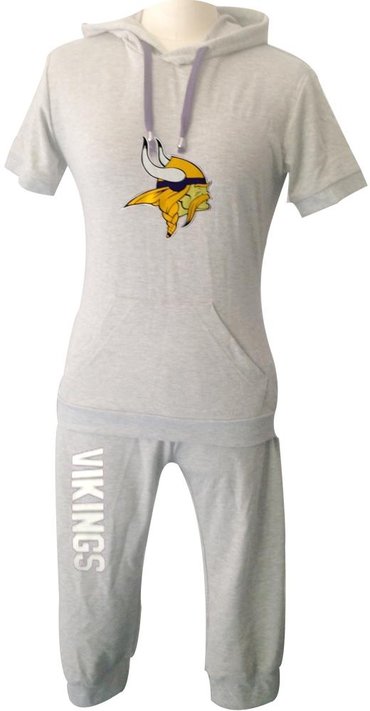 NFL Minnesota Vikings women's Hooded sport suit Grey