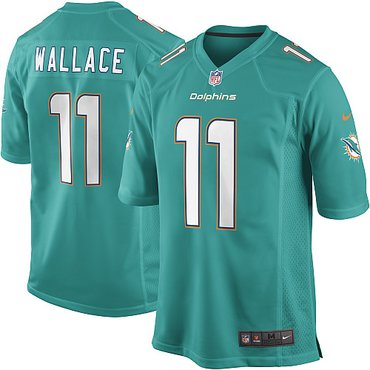 NFL NEW Miami Dolphins 11 Mike Wallace Green Jerseys(Game)