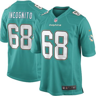 NFL NEW Miami Dolphins 68 Richie Incognito Green Jerseys(Game)