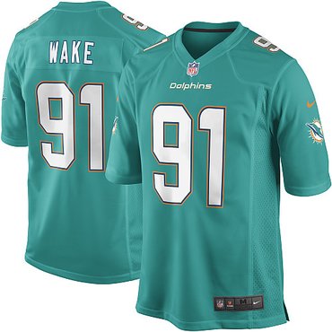 NFL NEW Miami Dolphins 91 Cameron Wake Green Jerseys(Game)