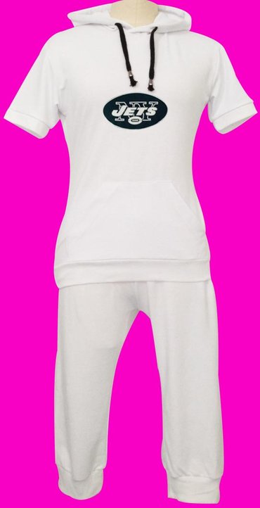 NFL New York Jets women's Hooded sport suit White