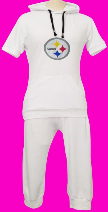 NFL Pittsburgh Steelers women's Hooded sport suit White