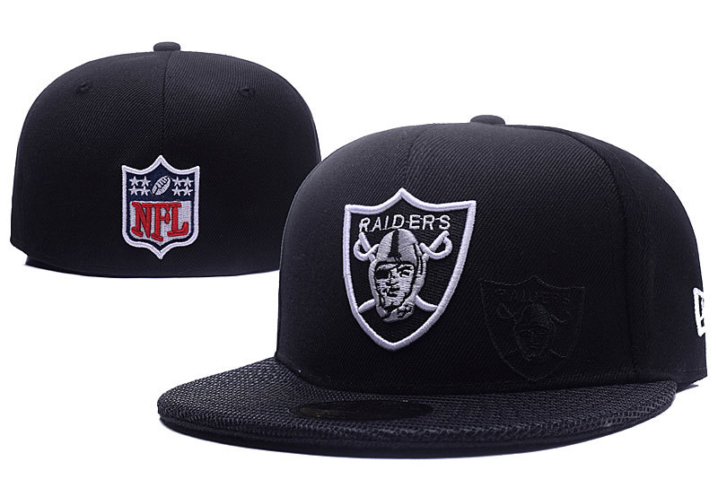 NFL Raiders Black Fitted Hat