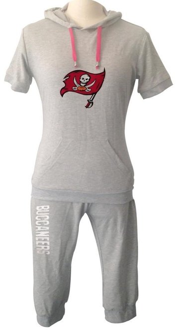 NFL Tampa Bay Buccaneers women's Hooded sport suit Grey