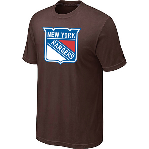 NHL New York Rangers Big & Tall Logo Brown T-Shirt