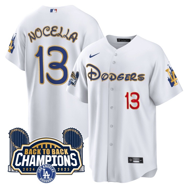 NOCELLA #13 Los Angeles Dodgers White Jersey