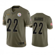 Najee Harris Pittsburgh Steelers Nike Olive 2022 Salute To Service Limited Jersey