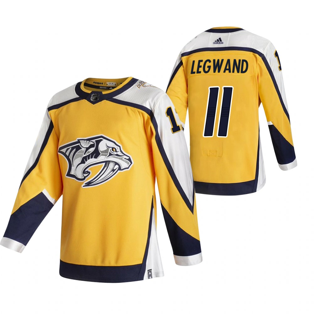 Nashville Predators 2021 Reverse Retro David Legwand Gold Jersey Special Edition Authentic