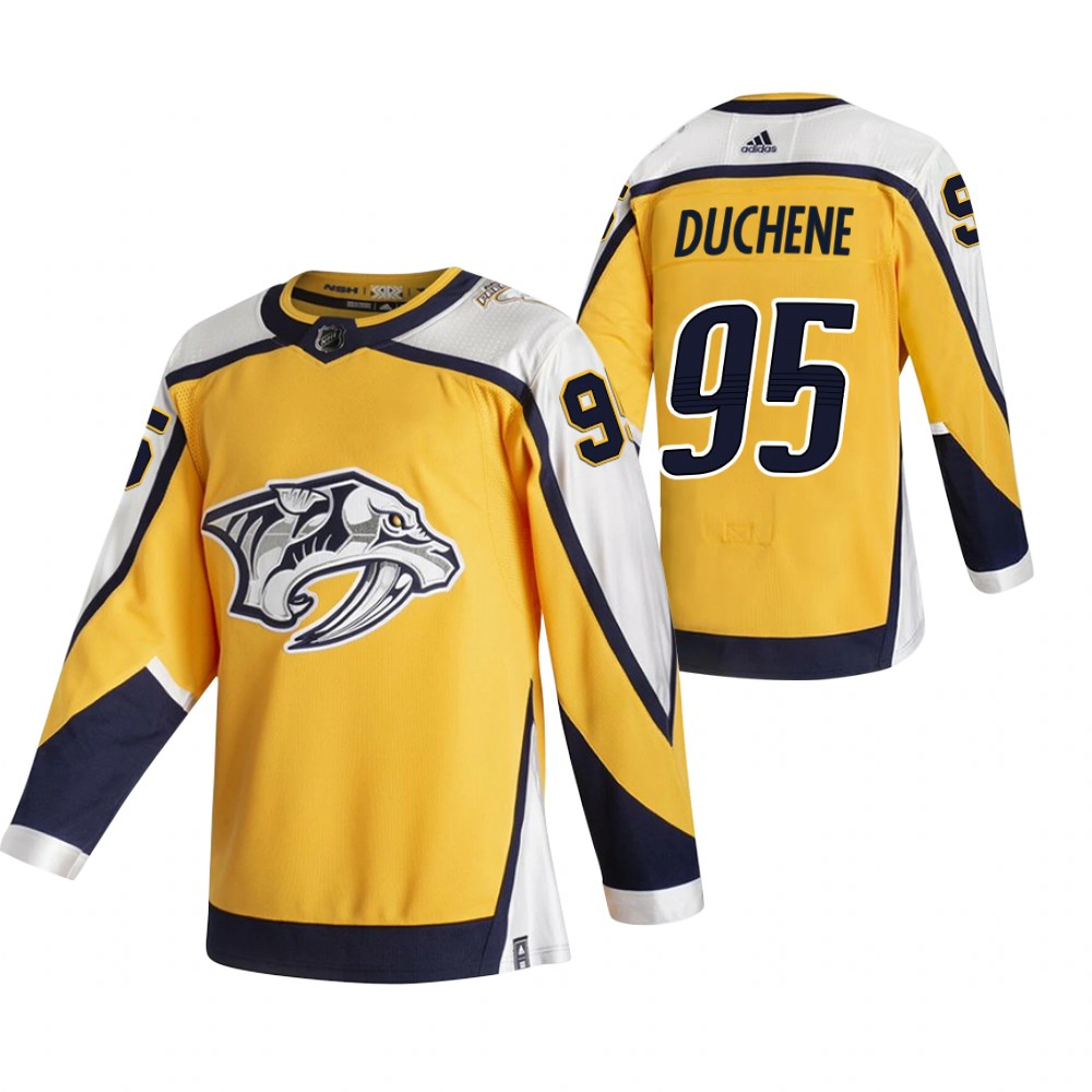 Nashville Predators 2021 Reverse Retro Matt Duchene Gold Jersey Special Edition Authentic