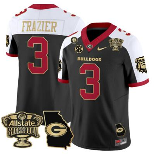 Nate Frazier Jersey #3 Georgia Bulldogs 2025 Sugar Bowl Patch Vapor Alternate