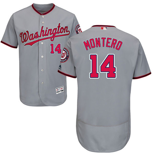 Nationals #14 Miguel Montero Grey Flexbase Authentic Collection Stitched MLB Jersey
