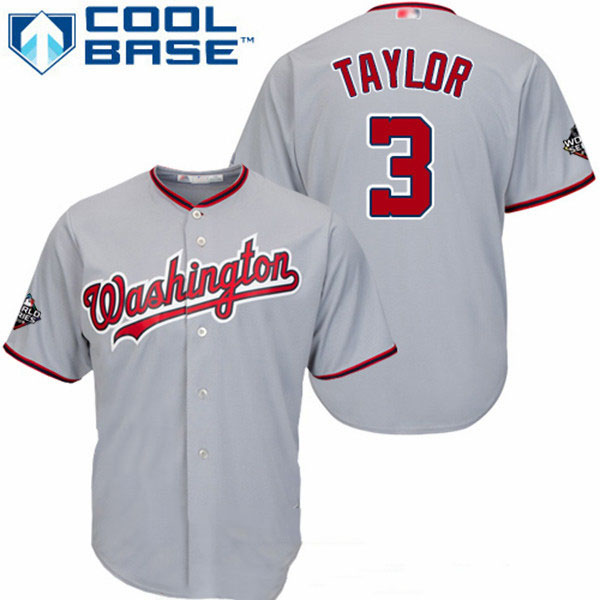 Nationals--233-Michael-Taylor-Grey-Cool-Base-2019-World-Series-Bound-Stitched-Youth-Baseball-Jersey-9873-44927