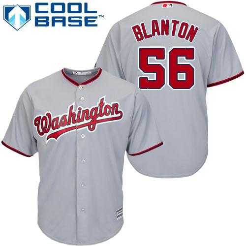 Nationals #56 Joe Blanton Grey Cool Base Stitched Youth MLB Jersey