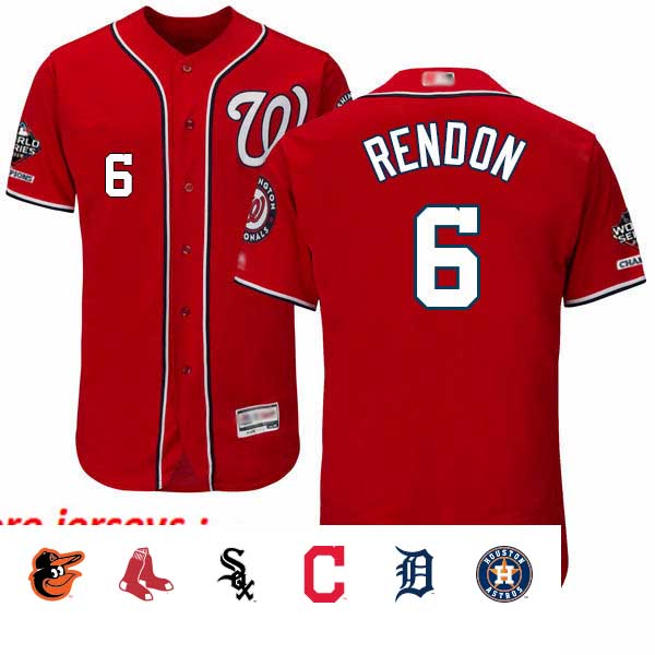 Nationals #6 Anthony Rendon Red Flexbase Authentic Collection 2019 World Series Champions Stitched Baseball Jersey