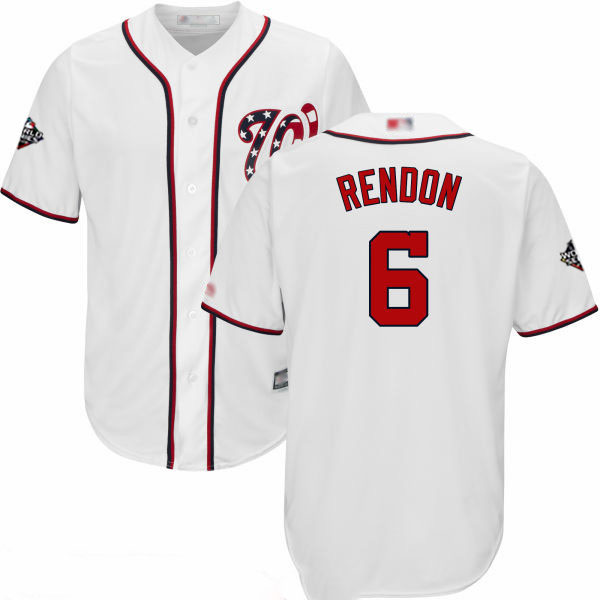 Nationals #6 Anthony Rendon White Cool Base 2019 World Series Bound Stitched Youth Baseball Jersey