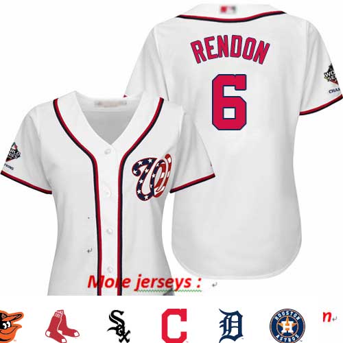 Nationals #6 Anthony Rendon White Home 2019 World Series Champions Women's Stitched Baseball Jersey