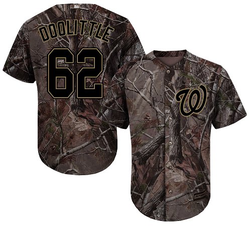 Nationals #62 Sean Doolittle Camo Realtree Collection Cool Base Stitched Baseball Jersey