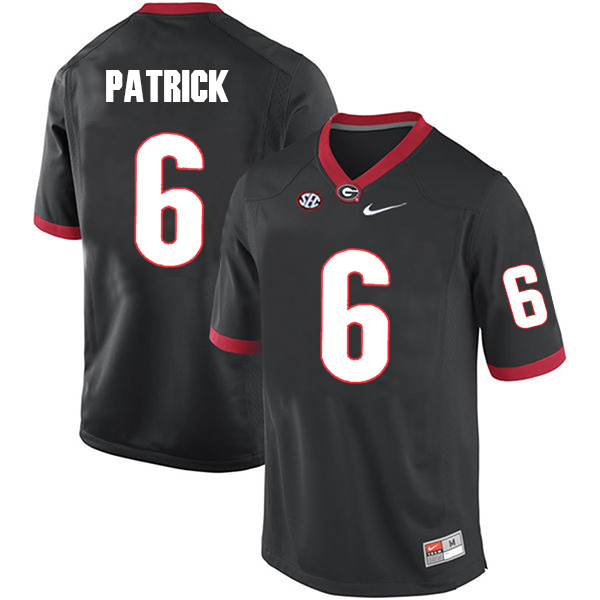 Natrez Patrick Georgia Bulldogs Men's Jersey - #6 NCAA Black Limited Home
