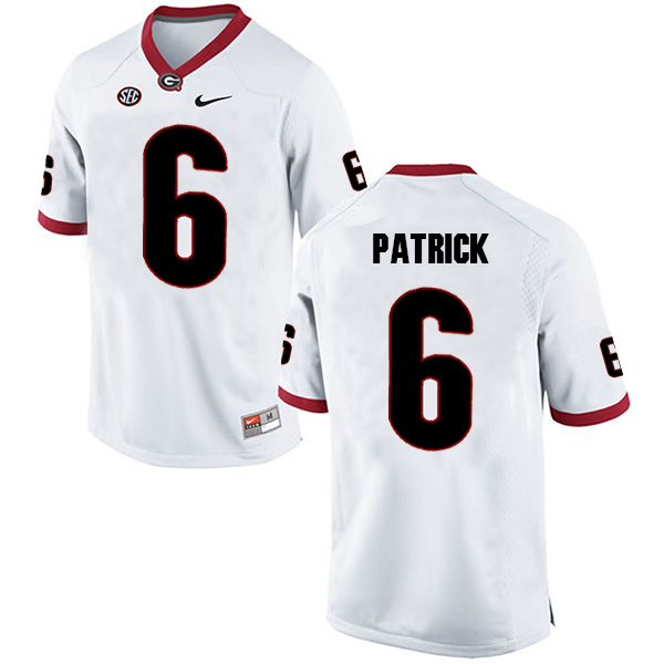 Natrez Patrick Georgia Bulldogs Men's Jersey - #6 NCAA White Limited Away
