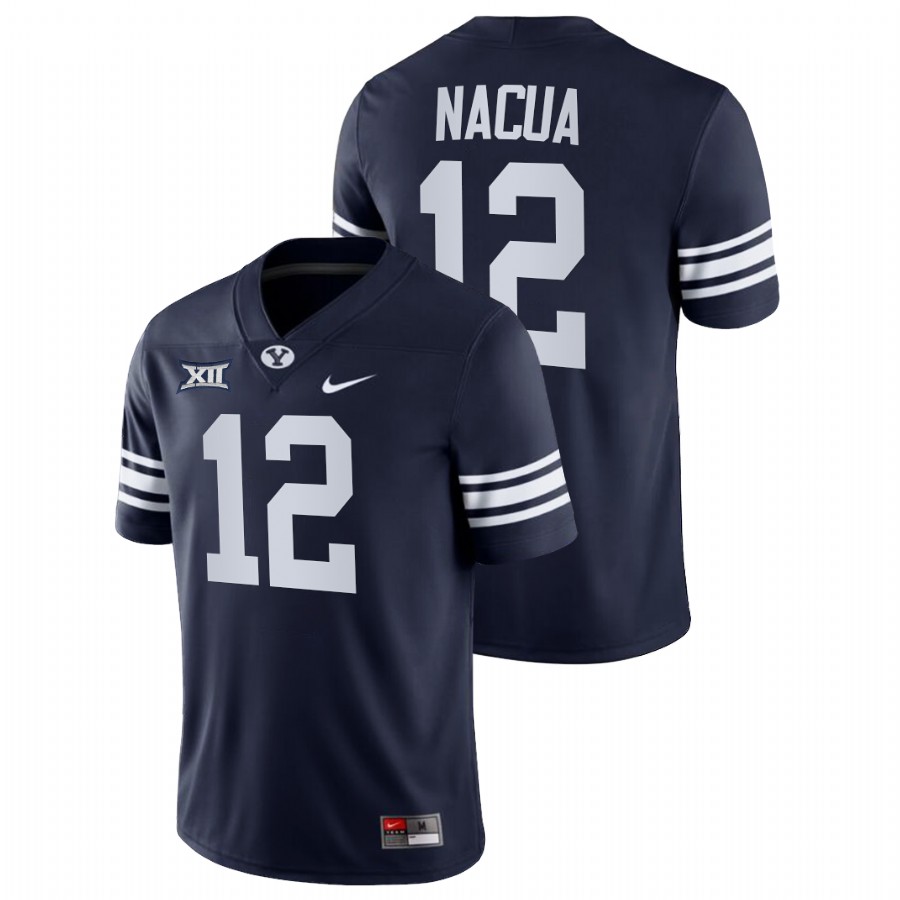 Navy Men BYU Cougars Puka Nacua College Football Big 12 Jersey