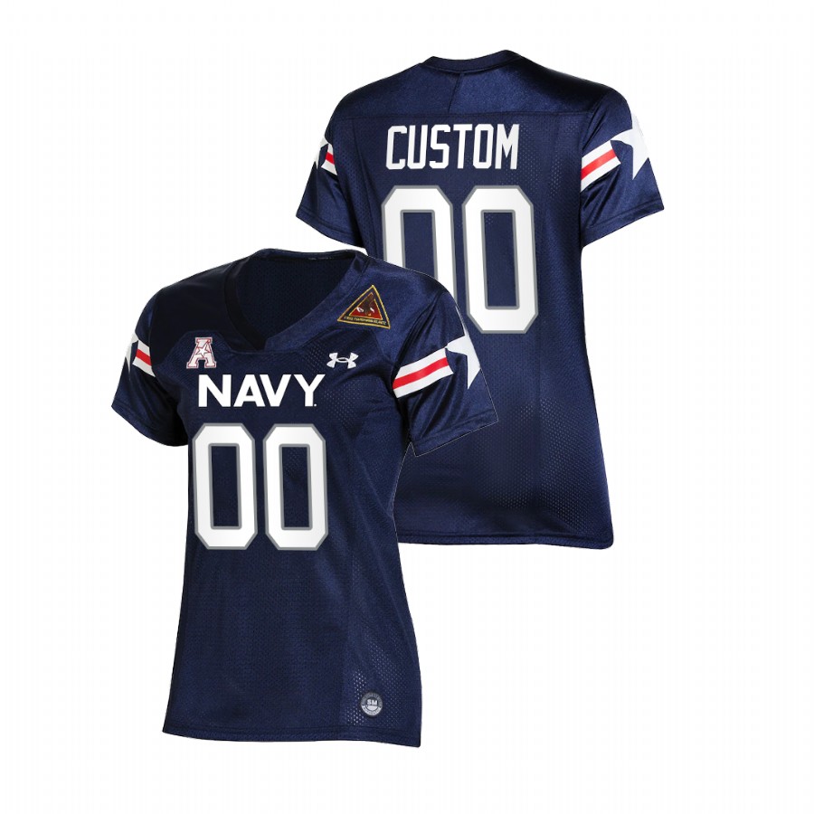 Navy Midshipmen #00 Custom Fly Navy Women Navy Jersey 2021-22 Army Game